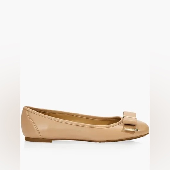 MICHAEL KORS KIERA BALLET FLEX Women's Leather Beige Ballet Flats (US 7.5) - Picture 1 of 6
